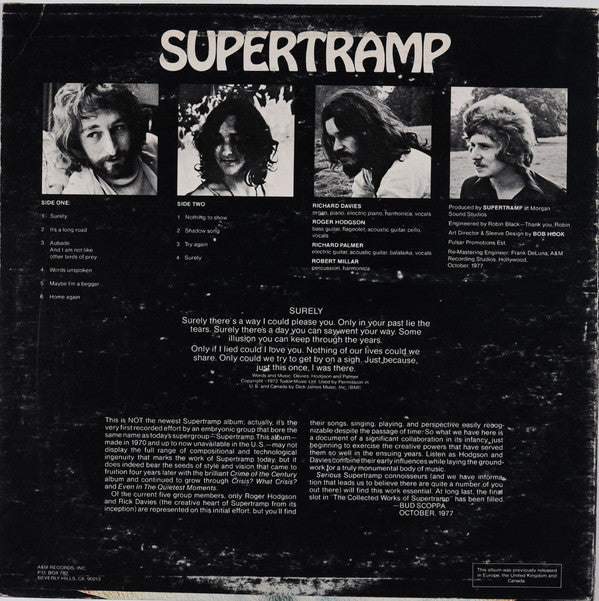 Release: Supertramp-Vinyl-US-1977-SP-4665-13156380