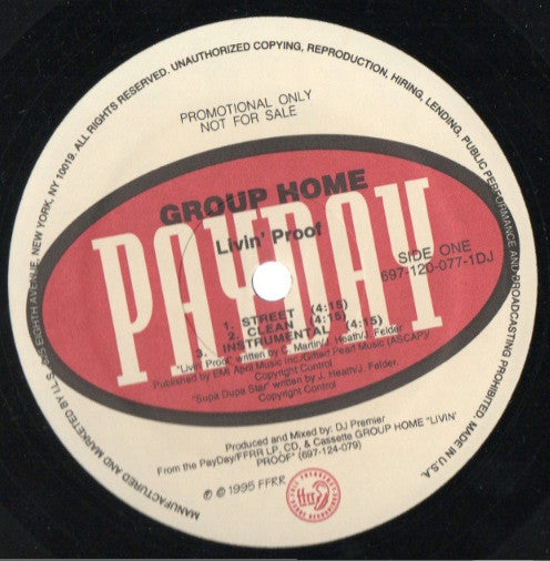 Release: Livin' Proof-Vinyl-US-1995-697-120-077-1DJ, 697-120-077-1DJ-10426029