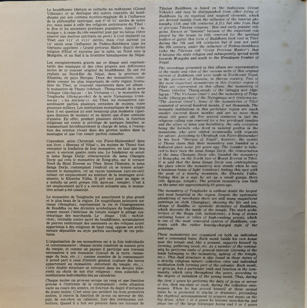 Release: Musique Rituelle Tibétaine-Vinyl-France-1988-OCR 49-15858644