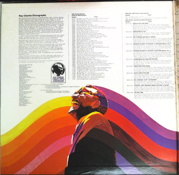 Release: A 25th Anniversary In Show Business Salute To Ray Charles-Vinyl-Japan-1972-P-4629~30A-16200344