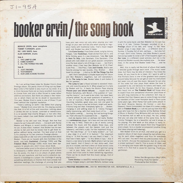 Release: The Song Book-Vinyl-US-1974-PRST 7318-13078459