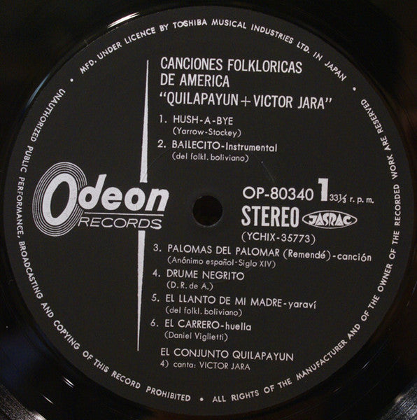 Release: Canciones Folklóricas De América-Vinyl-Japan-None-OP-80340-14853786