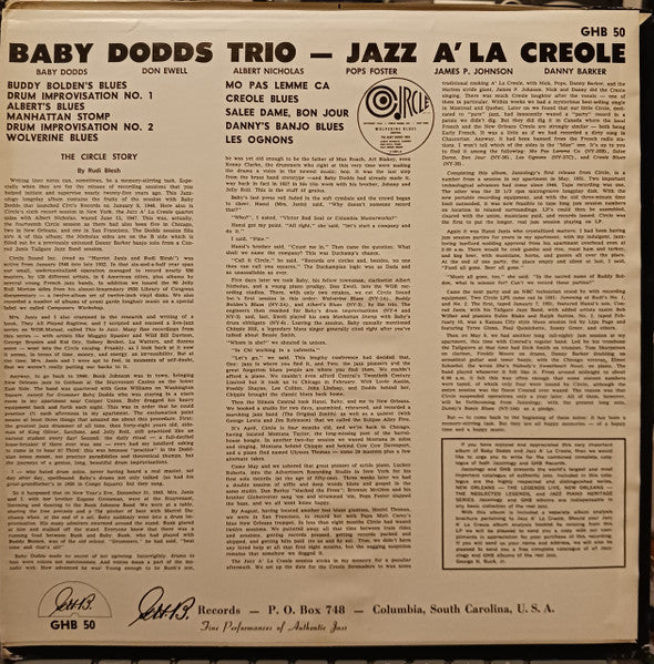 Baby Dodds Trio / Jazz À La Creole
