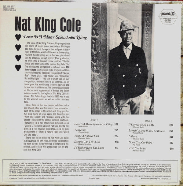 Master Release: Love Is A Many Splendored Thing by Nat King Cole