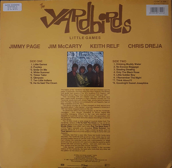 Release: Little Games-Vinyl-Europe-1985-1C 038 15 7620 1, 1C 038-15 7620 1-12658033