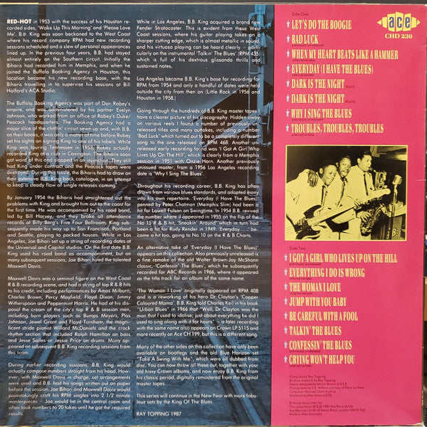 Master Release: Across The Tracks by B.B. King