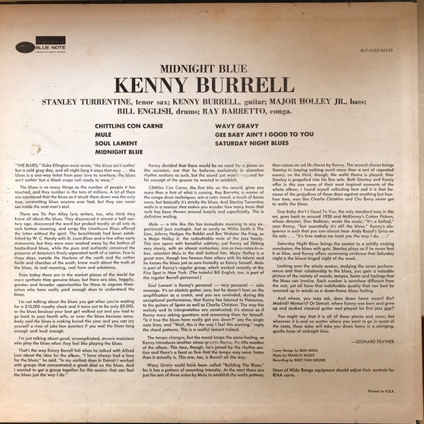 Master Release: Midnight Blue by Kenny Burrell