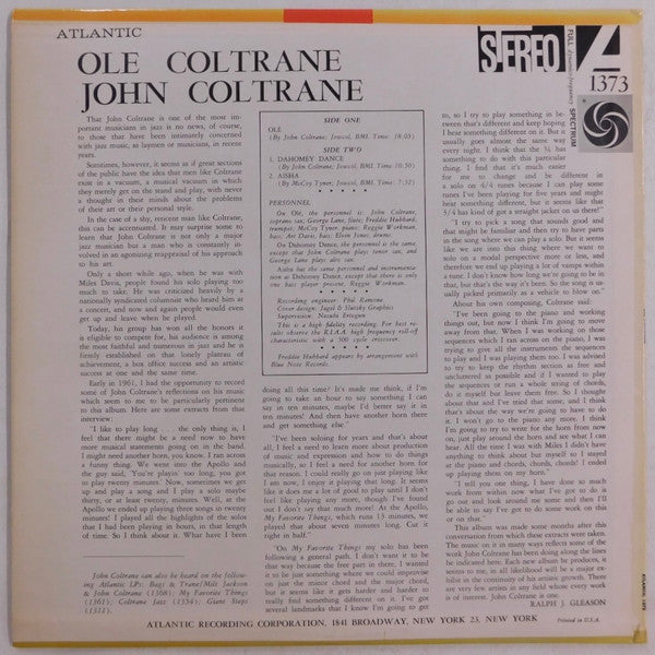 Release: Olé Coltrane-Vinyl-US-None-SD 1373-30176291