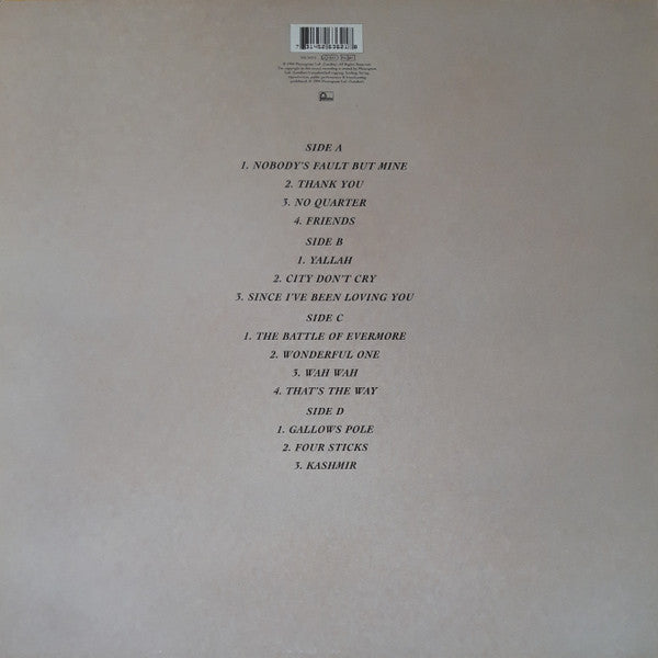 Master Release: No Quarter: Jimmy Page & Robert Plant Unledded by Jimmy Page