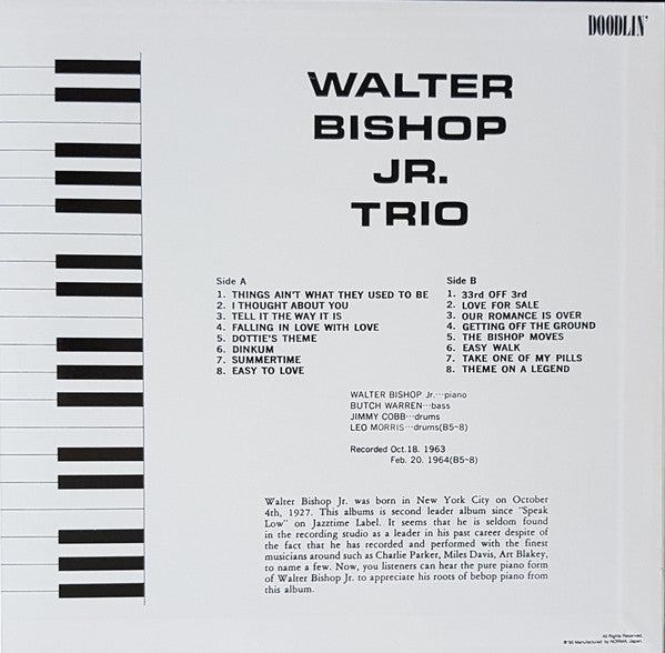 Master Release: 1965 by The Walter Bishop, Jr. Trio
