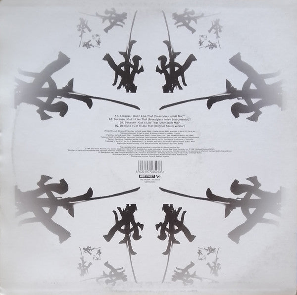Release: Because I Got It Like That (Remixes)-Vinyl-Europe-1998-GEE 5003596, 707.03359.0-71180