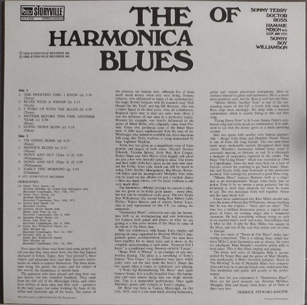 Master Release: The Harmonica Blues Of by Sonny Terry