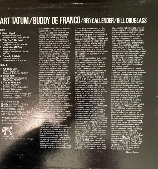 Release: The Art Tatum - Buddy De Franco Quartet-Vinyl-Japan-1977-MTF 1064-12357836