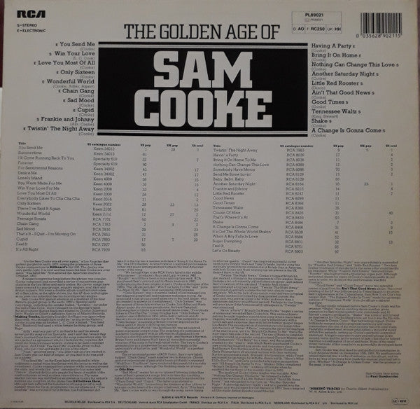Release: The Golden Age Of Sam Cooke-Vinyl-Europe-1984-PL89021-15302848