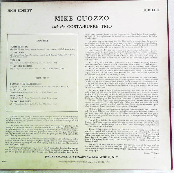Release: Mike Cuozzo With The Costa Burke Trio-Vinyl-Japan-1977-YW-7568-RO-15757527