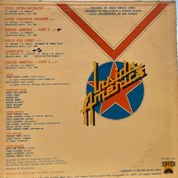 Release: Inside America (Disco)-Vinyl-US-1976-Jupiter 1101, JUPITER 1101-25859506