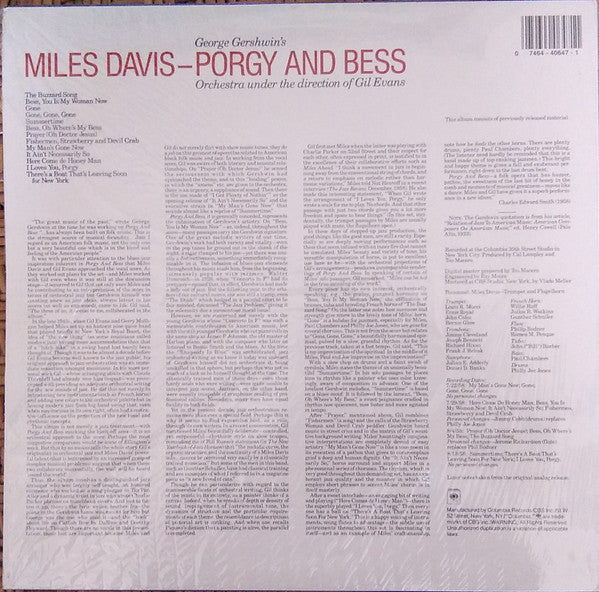 Release: Porgy And Bess-Vinyl-US-None-CJ 40647-24767813