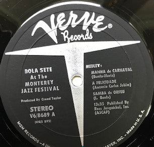 Release: Bola Sete At The Monterey Jazz Festival-Vinyl-US-1967-V6-8689, V6/8689-15052350