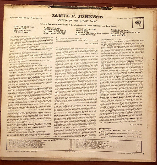 Release: Father Of The Stride Piano-Vinyl-US-None-CL 1780-14494151