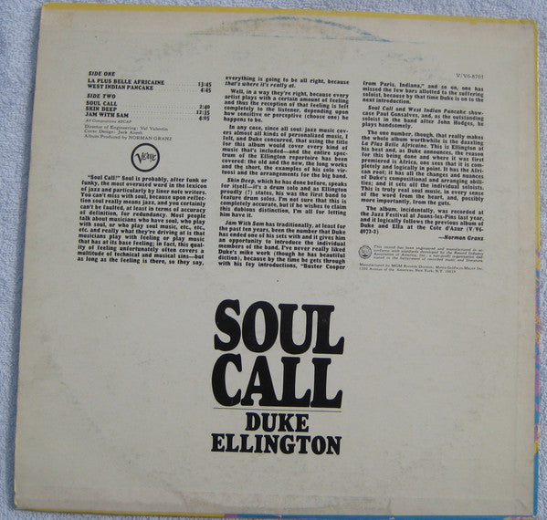 Release: Soul Call-Vinyl-US-1967-V6/ 8701-11944920