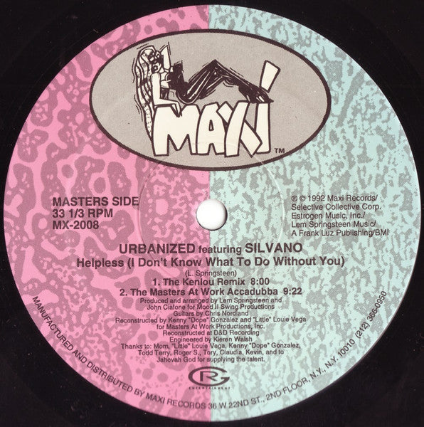 Master Release: Helpless (I Don't Know What To Do Without You) by Urbanized