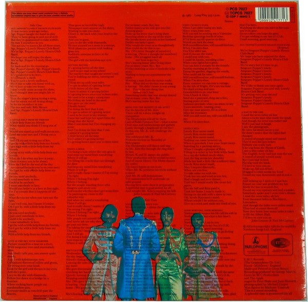 Release: Sgt. Pepper's Lonely Hearts Club Band-Vinyl-UK-1988-PCS 7027, 10 4177 1-14287062