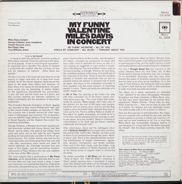 My Funny Valentine - Miles Davis In Concert