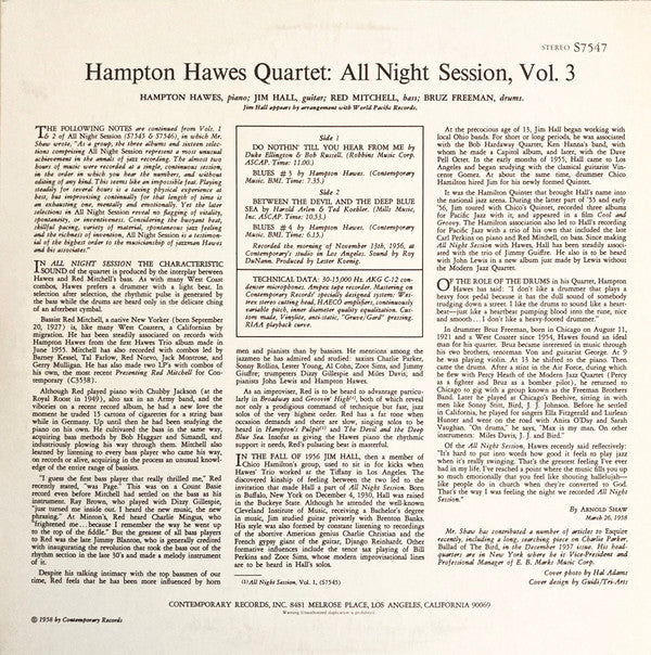 Release: All Night Session, Vol. 3-Vinyl-Japan-None-P-7600-20689675