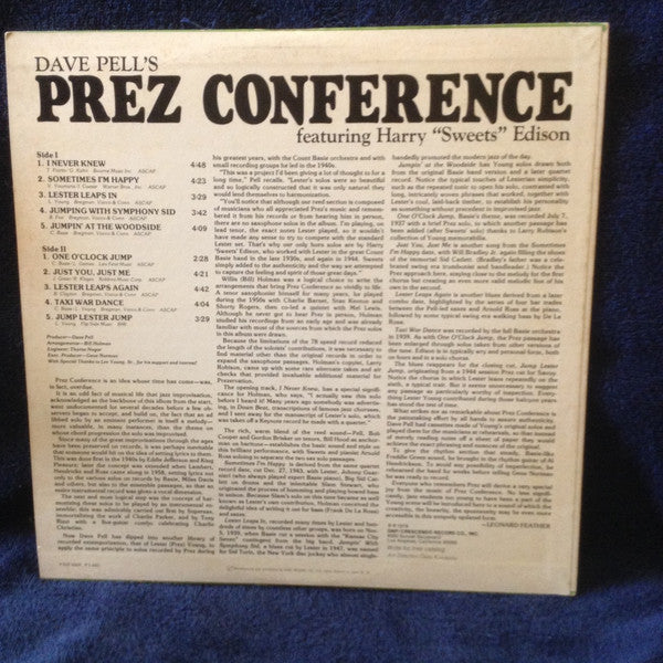 Release: Dave Pell's Prez Conference-Vinyl-Japan-1978-K26P 6069-10375444