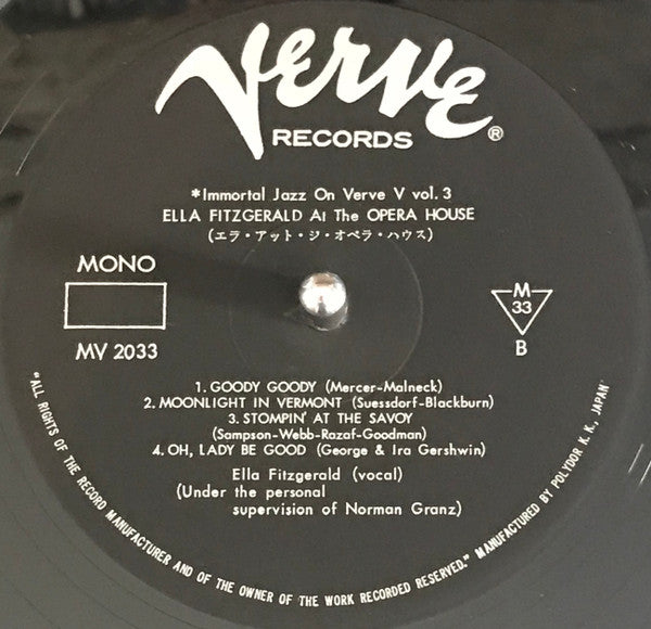 Ella Fitzgerald At The Opera House