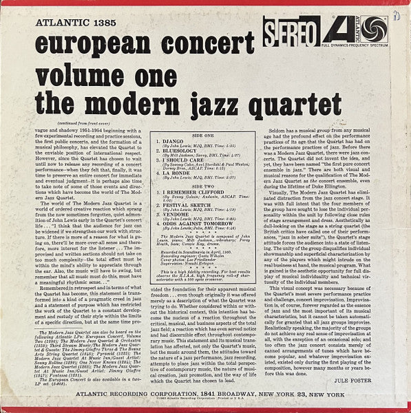 Release: European Concert: Volume One-Vinyl-US-1962-1385-30548890