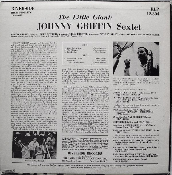 Release: The Little Giant-Vinyl-Japan-1976-RLP 12-304, SMJ-6127-11333009