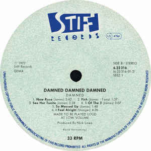 Release: Damned Damned Damned-Vinyl-Germany-1986-6.23316 BL, 6.23316, SEEZ 1-20853616