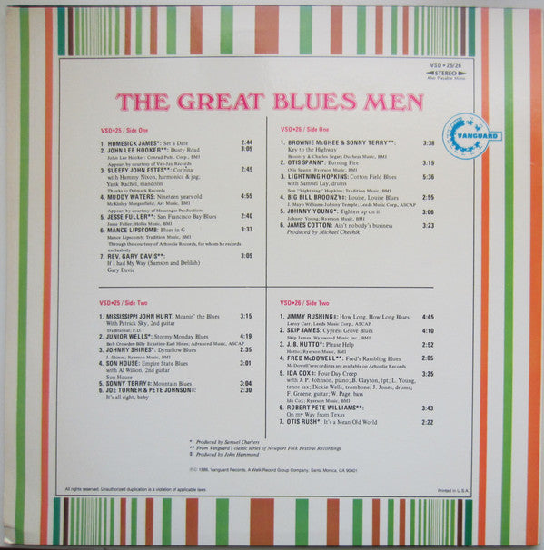 Master Release: The Great Blues Men by Various