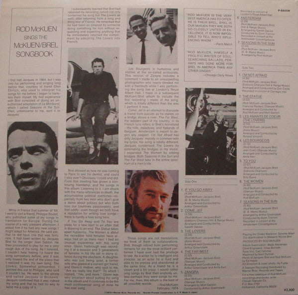 Master Release: Seasons In The Sun (Rod Mckuen Sings The McKuen/Brel Songbook) by Rod McKuen