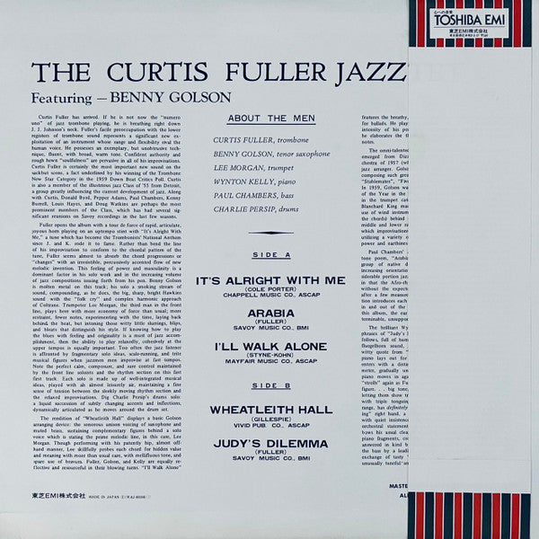 Release: The Curtis Fuller Jazztet-Vinyl-Japan-1977-WAJ-80166-24334628