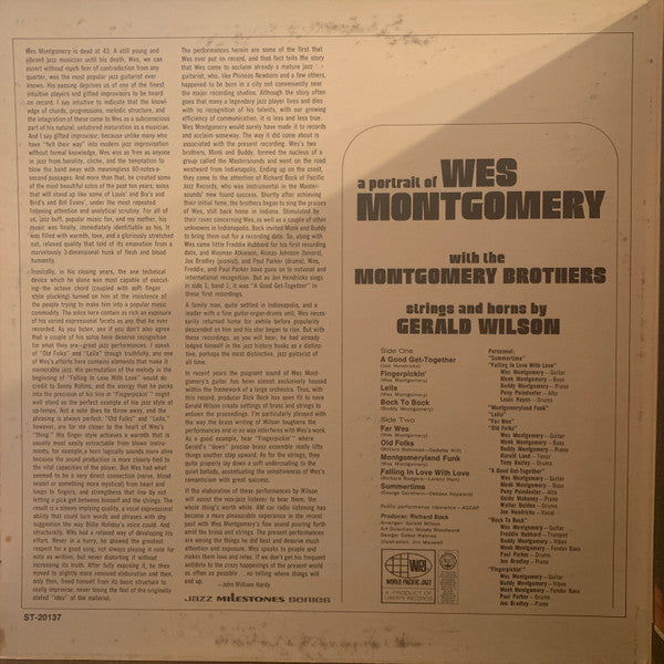 Release: A Portrait Of Wes Montgomery-Vinyl-US-1968-ST-20137, ST 20137-21196714
