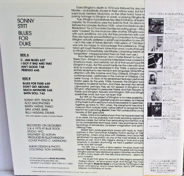 Master Release: Blues For Duke by Sonny Stitt