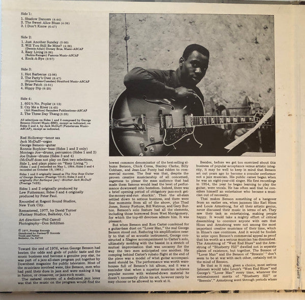 Release: George Benson / Jack McDuff-Vinyl-US-1977-P 24072-15005471