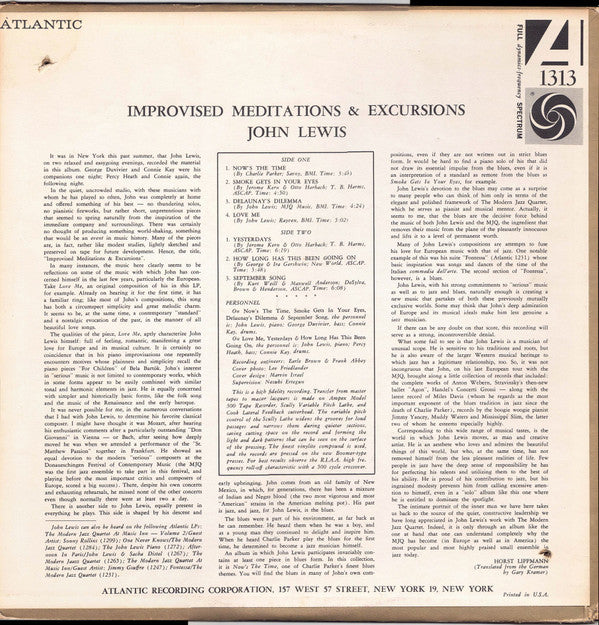 Release: Improvised Meditations & Excursions-Vinyl-US-1960-1313-28229095