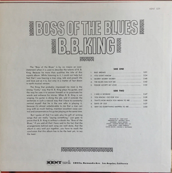 Release: Boss Of The Blues-Vinyl-US-None-KST 529, 529-26307911