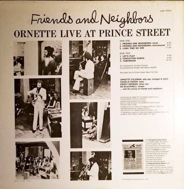 Friends And Neighbors - Ornette Live At Prince Street