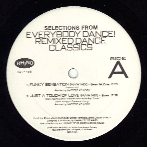 Release: Selections From - Everybody Dance! Remixed Dance Classics-Vinyl-US-1998-R0 74458-60753