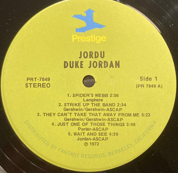 Release: Jordu-Vinyl-US-1972-PR 7849, 7849, PRT-7849-12584181
