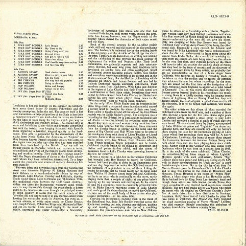 Release: The Louisiana Blues-Vinyl-Japan-None-ULS-1823-R-10437542