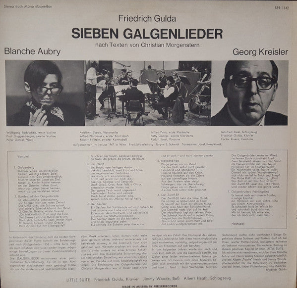 Master Release: Sieben Galgenlieder by Friedrich Gulda