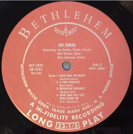 Joe Derise Sings