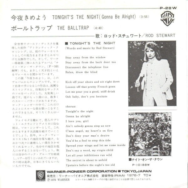 Release: Tonight's The Night-Vinyl-Japan-1976-P-28W-4620368