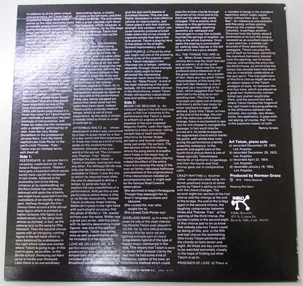 Release: The Tatum Solo Masterpieces, Vol. 3-Vinyl-Japan-1977-MTF 1075-6424593