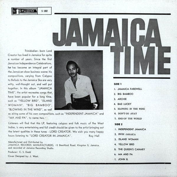 Master Release: Jamaica Time by Lord Creator